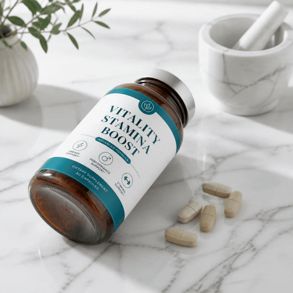 Vitality supplement bottle